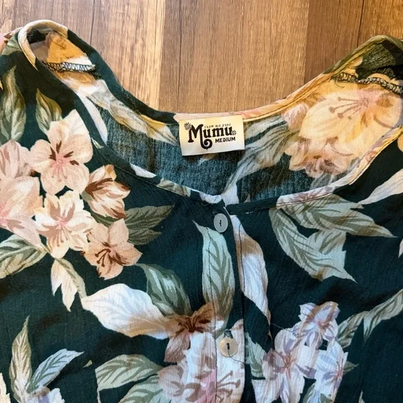 Show Me Your MuMu Dark Green Floral Romper Size Womens Med EUC - Picture 3 of 9